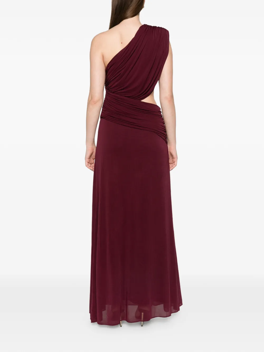 ARCINA ORI Sophie asymmetric cut-out maxi dress Paars