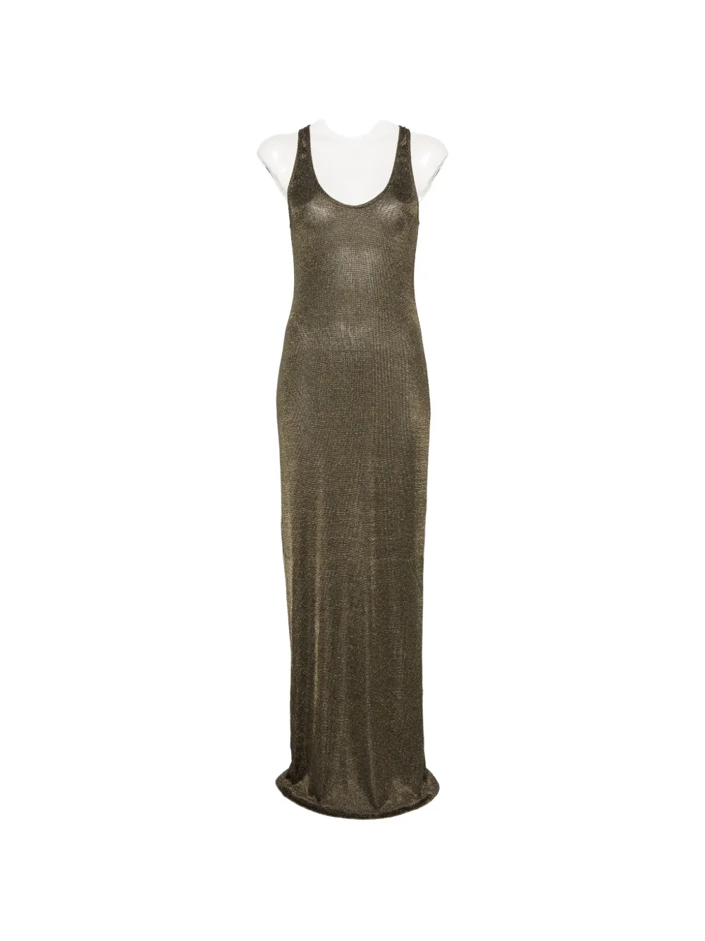 Arcina Ori Indi Dress Khaki Metallic In Gold
