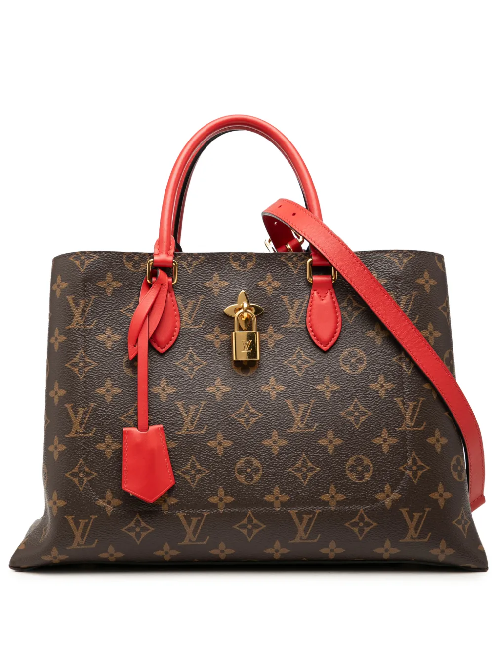 Louis Vuitton Pre-Owned 2018 Monogram Flower Tote Satchel-Tasche - Braun