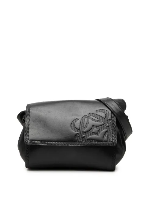 Loewe Pre-Owned 2000-2026 Leather Anagram Flap crossbody bag
