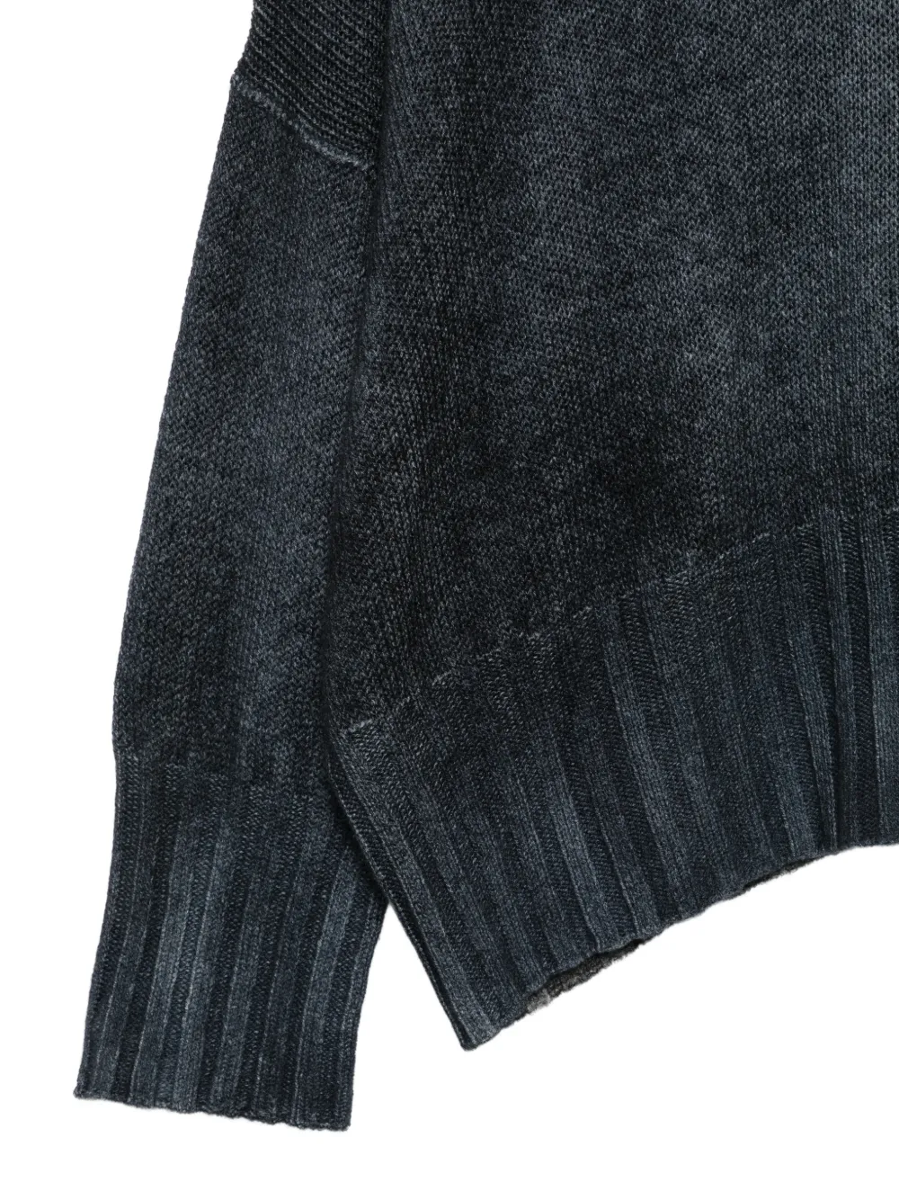 Avant Toi Handgeverfde trui met hoge hals Blauw