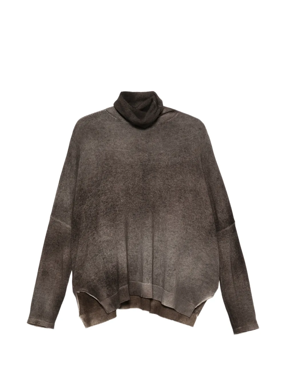 Avant Toi gradient-effect roll-neck sweater - Brown