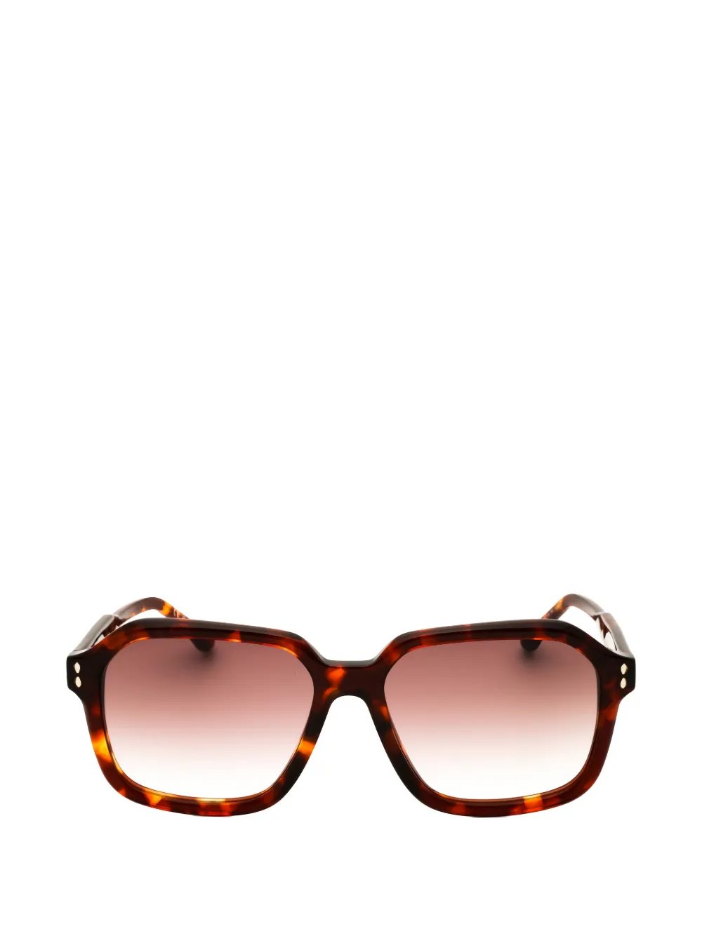 ISABEL MARANT tortoiseshell-effect rectangle-frame sunglasses - Marrone
