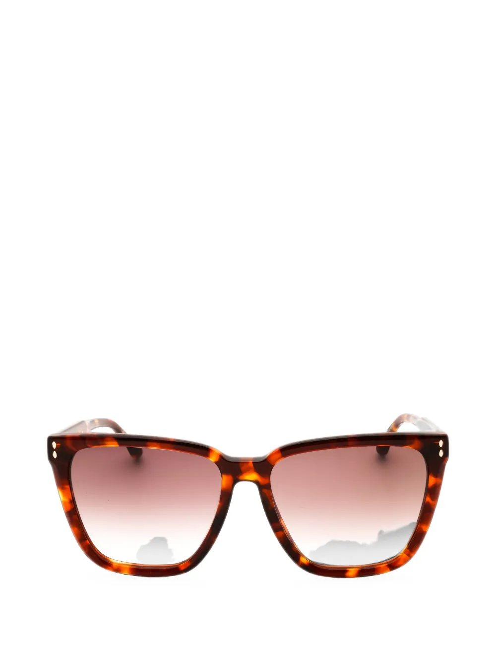 ISABEL MARANT tortoiseshell-effect rectangle-frame sunglasses · 58