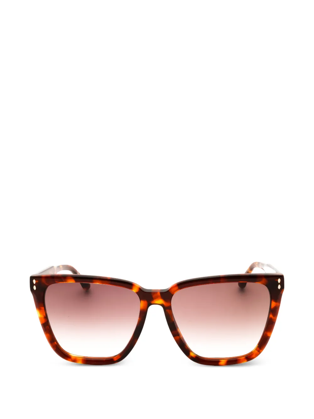 ISABEL MARANT tortoiseshell-effect rectangle-frame sunglasses - Marrone