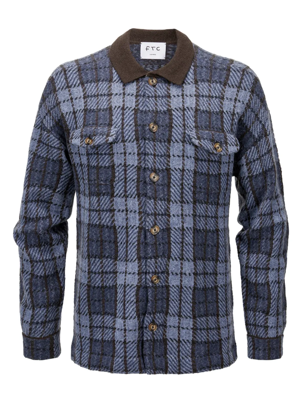Ftc Geruit shirtjack Blauw