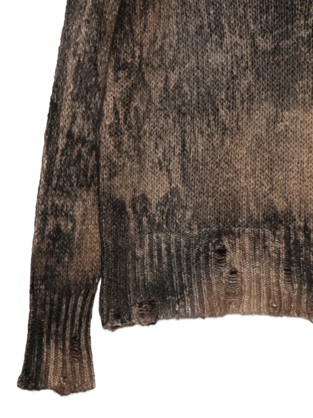 Avant Toi Coltrui met gerafeld effect Bruin