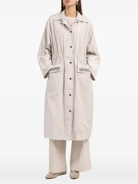 Brunello Cucinelli drawstring-waist hooded oversized coat