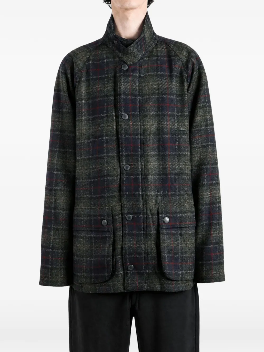 Barbour Bedale wollen jack Blauw