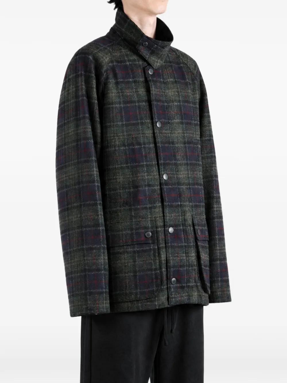 Barbour Bedale wollen jack Blauw