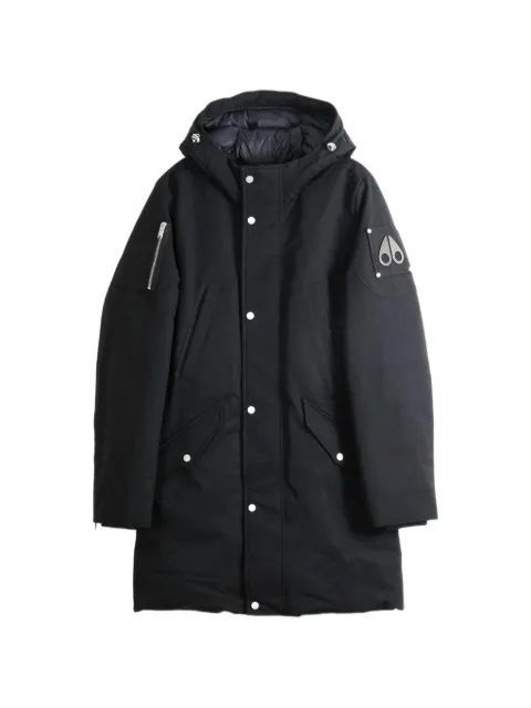 Moose Knuckles logo-plaque hooded parka coat