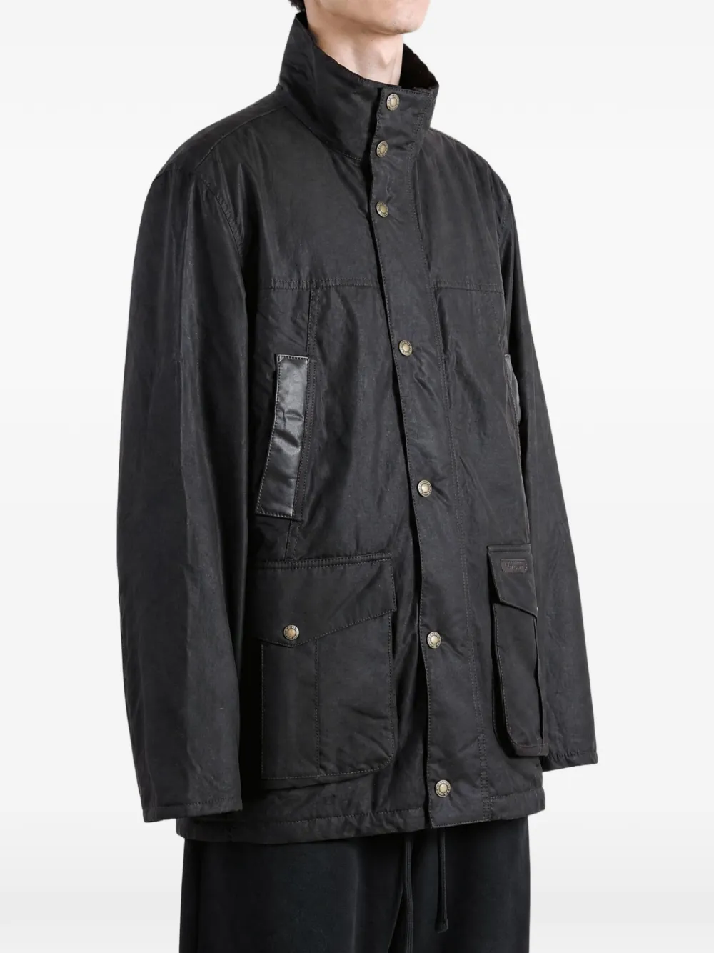 Barbour Sandale jack met meerdere zakken en gewaxte afwerking Bruin