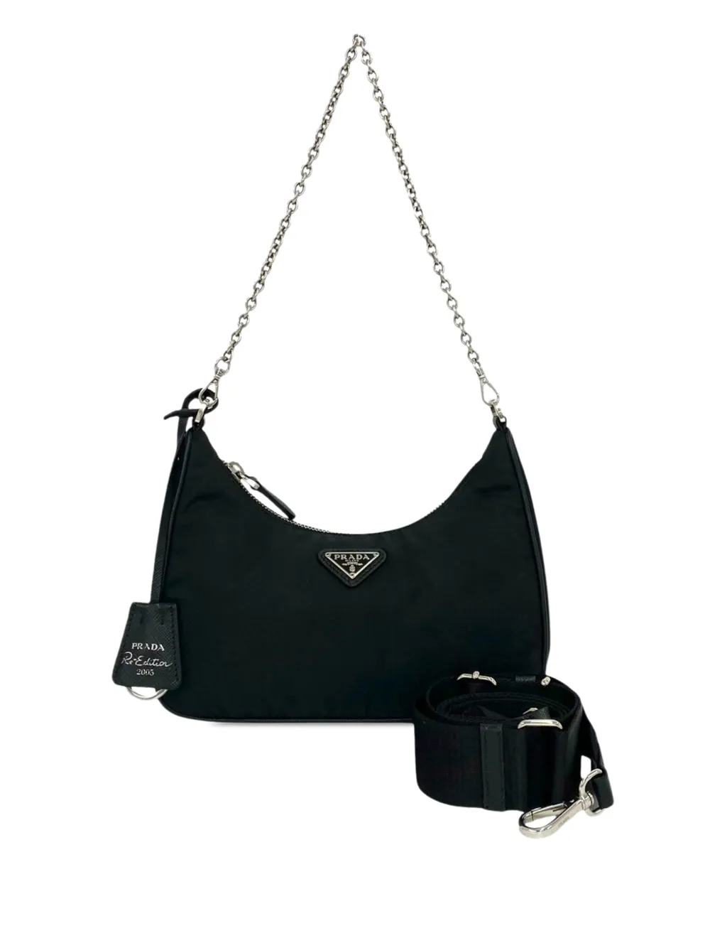 Prada Pre-Owned 2019-2026 Tessuto Re Edition 2005 Satchel-Tasche - Schwarz