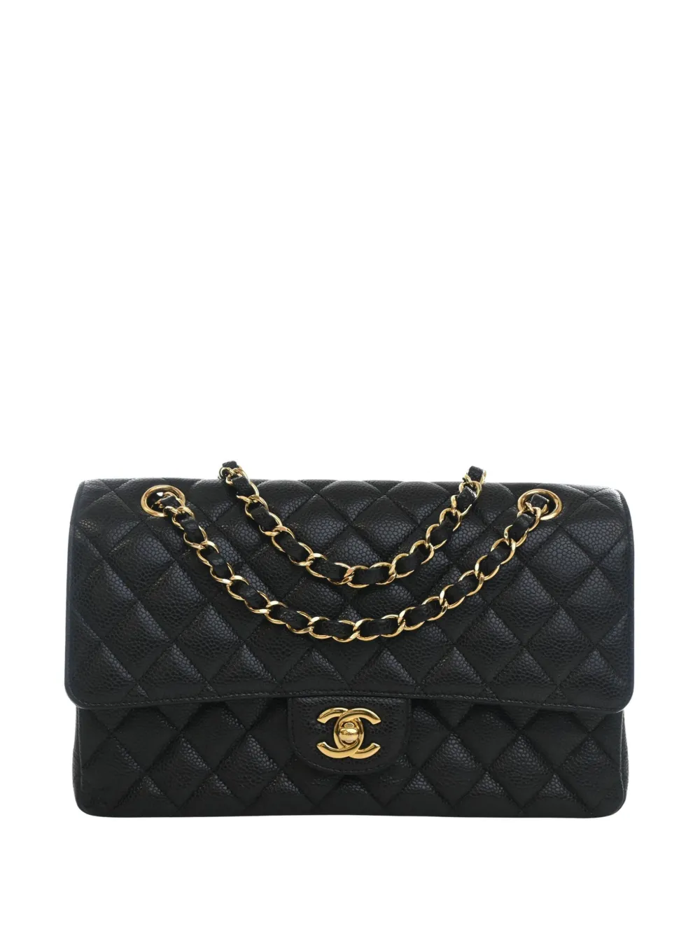 CHANEL Pre-Owned 2014-2015 Medium Classic Caviar Double Flap shoulder bag - Nero