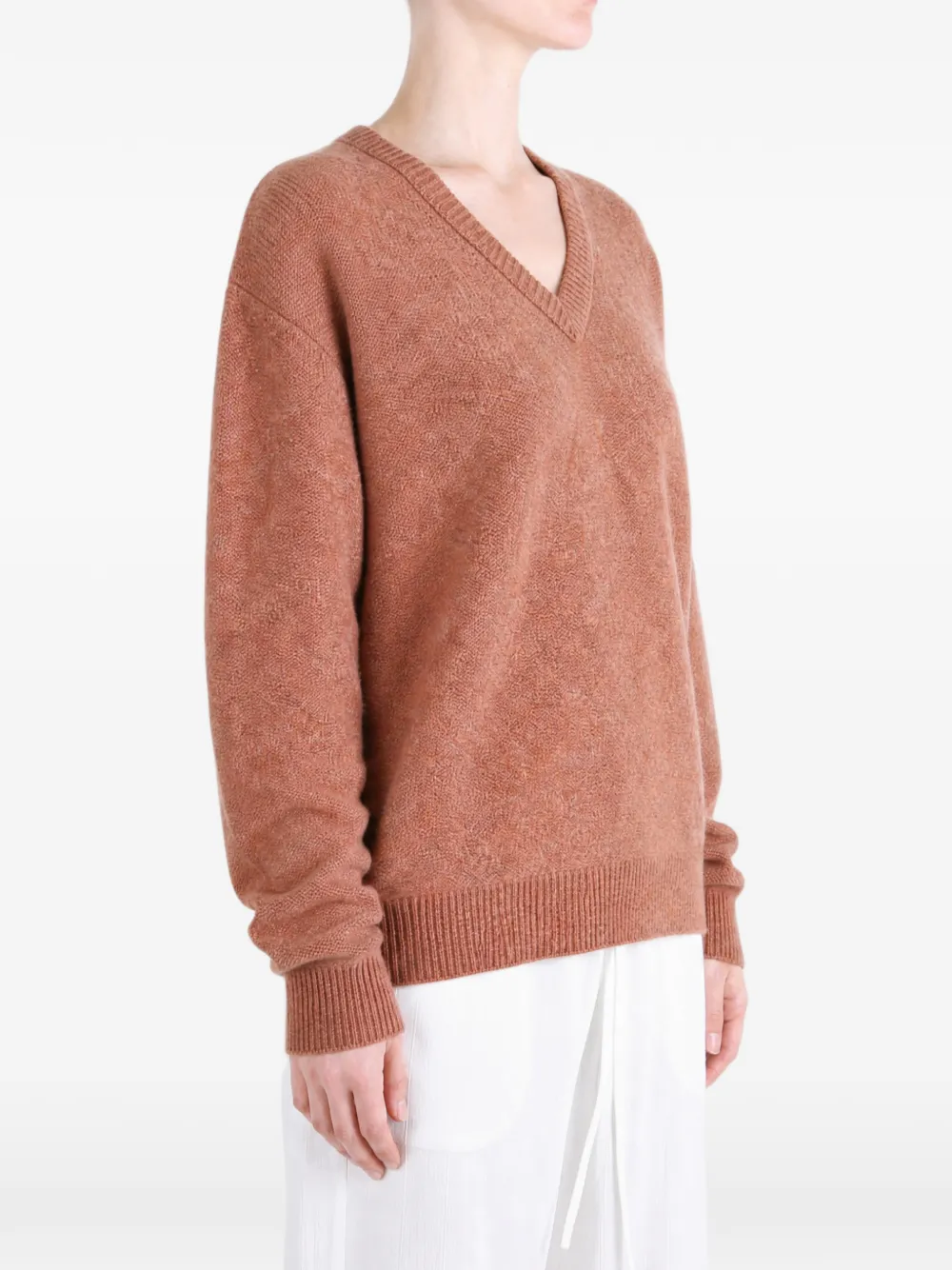 LEMAIRE V-neck sweater Oranje