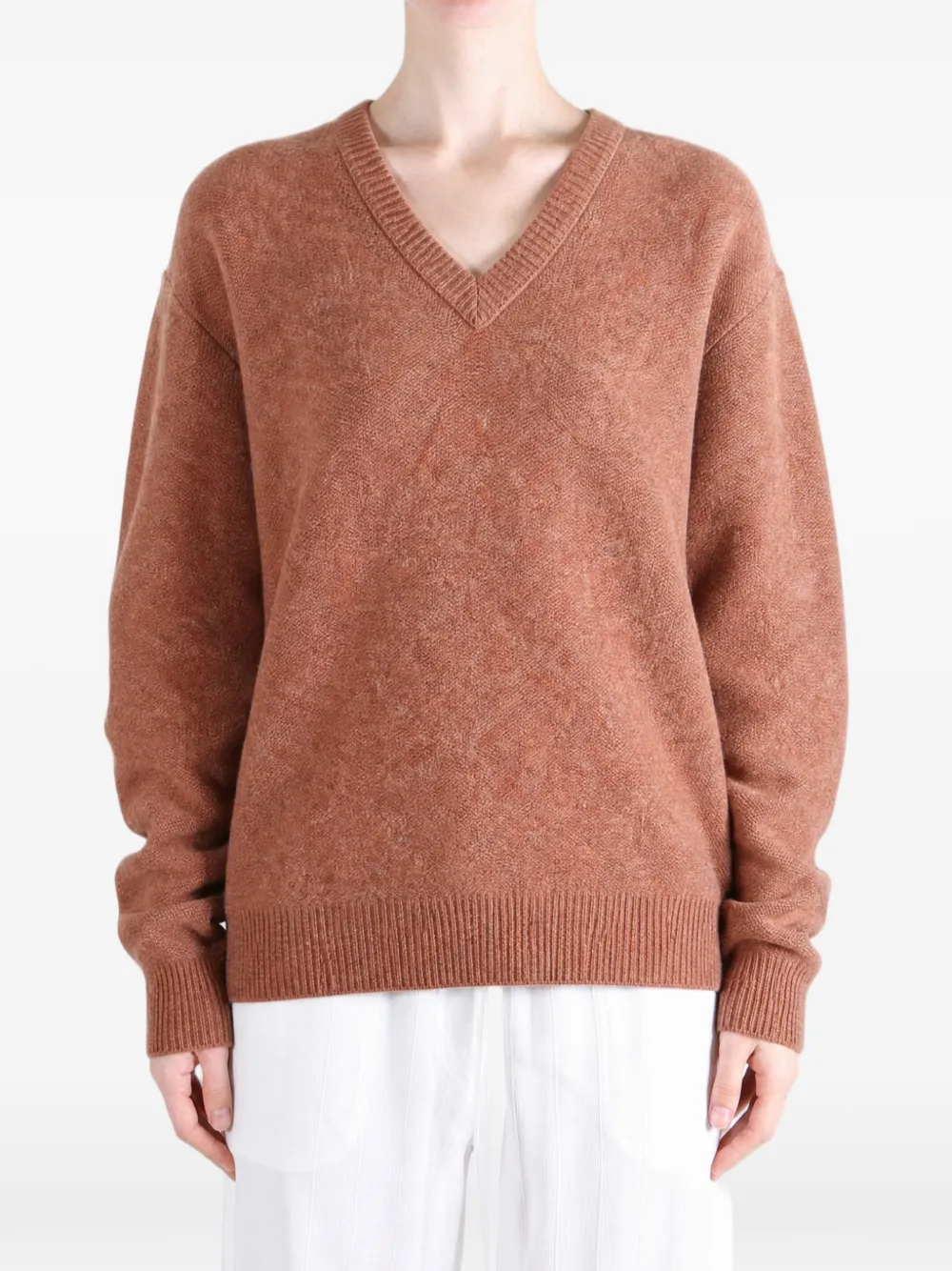 LEMAIRE V-neck sweater Oranje