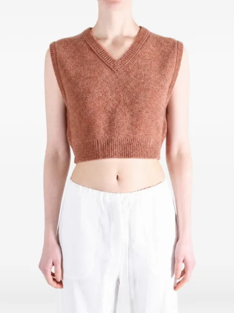 LEMAIRE chaleco corto con cuello en V