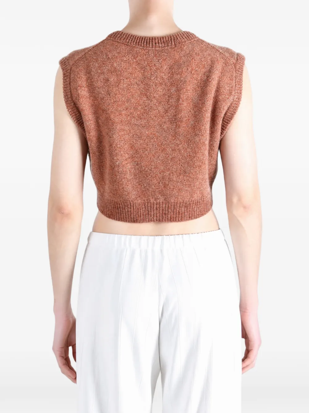 LEMAIRE Cropped spencer met V-hals Oranje