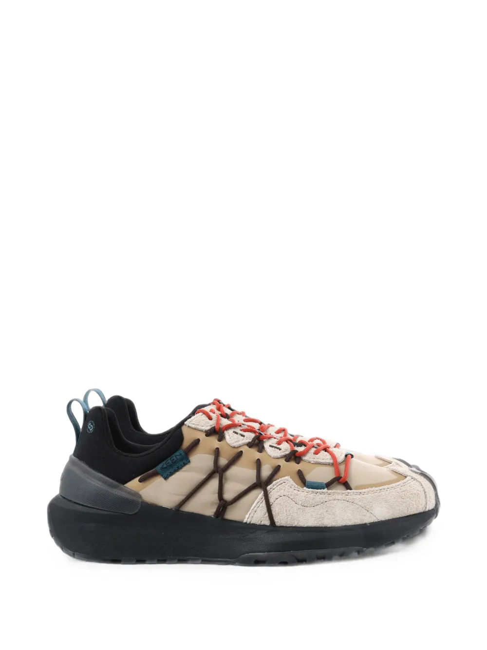 KEEN FOOTWEAR UNEEK suede-panelled bunge-lace sneakers - Nude