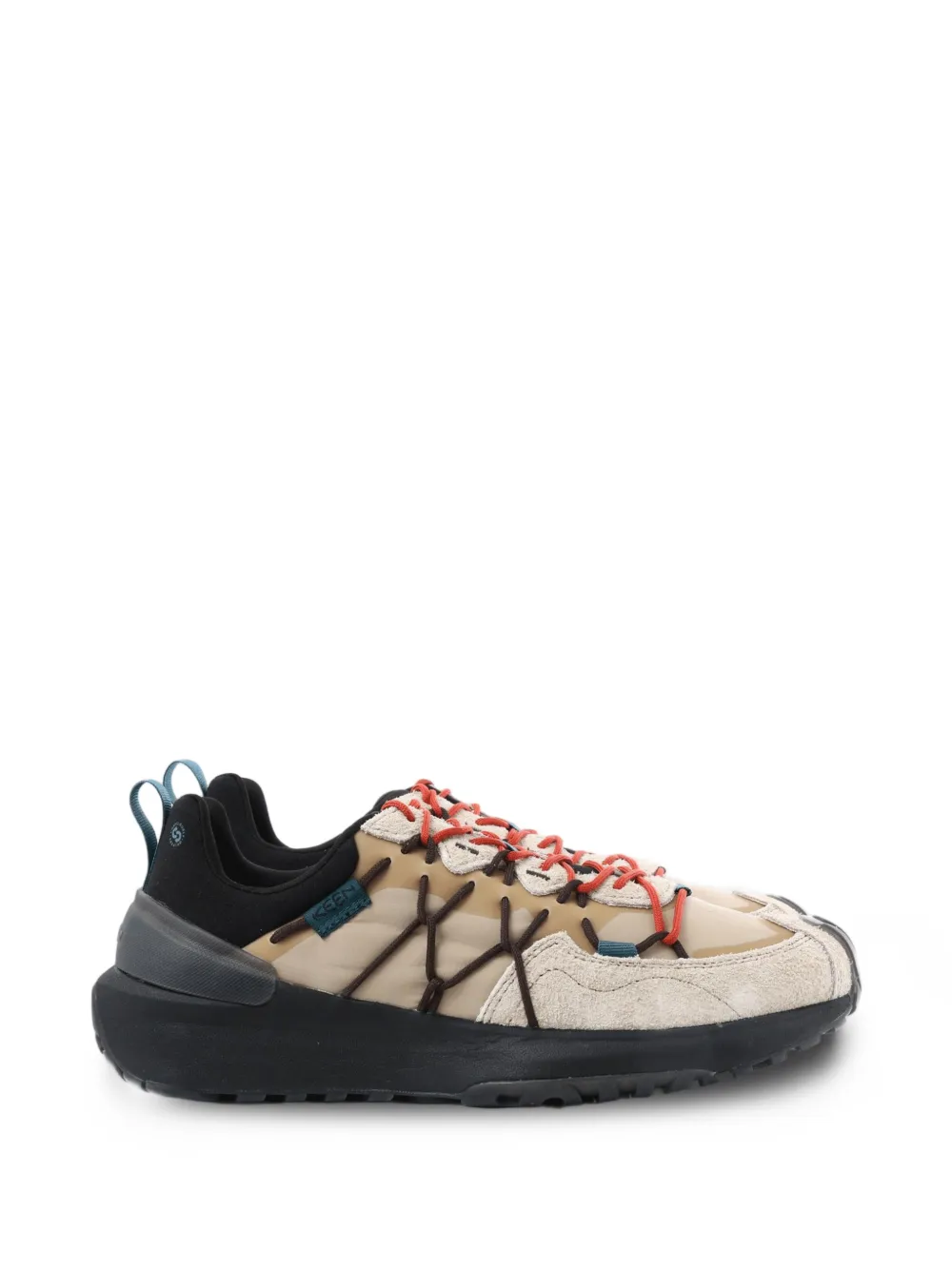 KEEN FOOTWEAR UNEEK suede-panelled bunge-lace sneakers - Nude