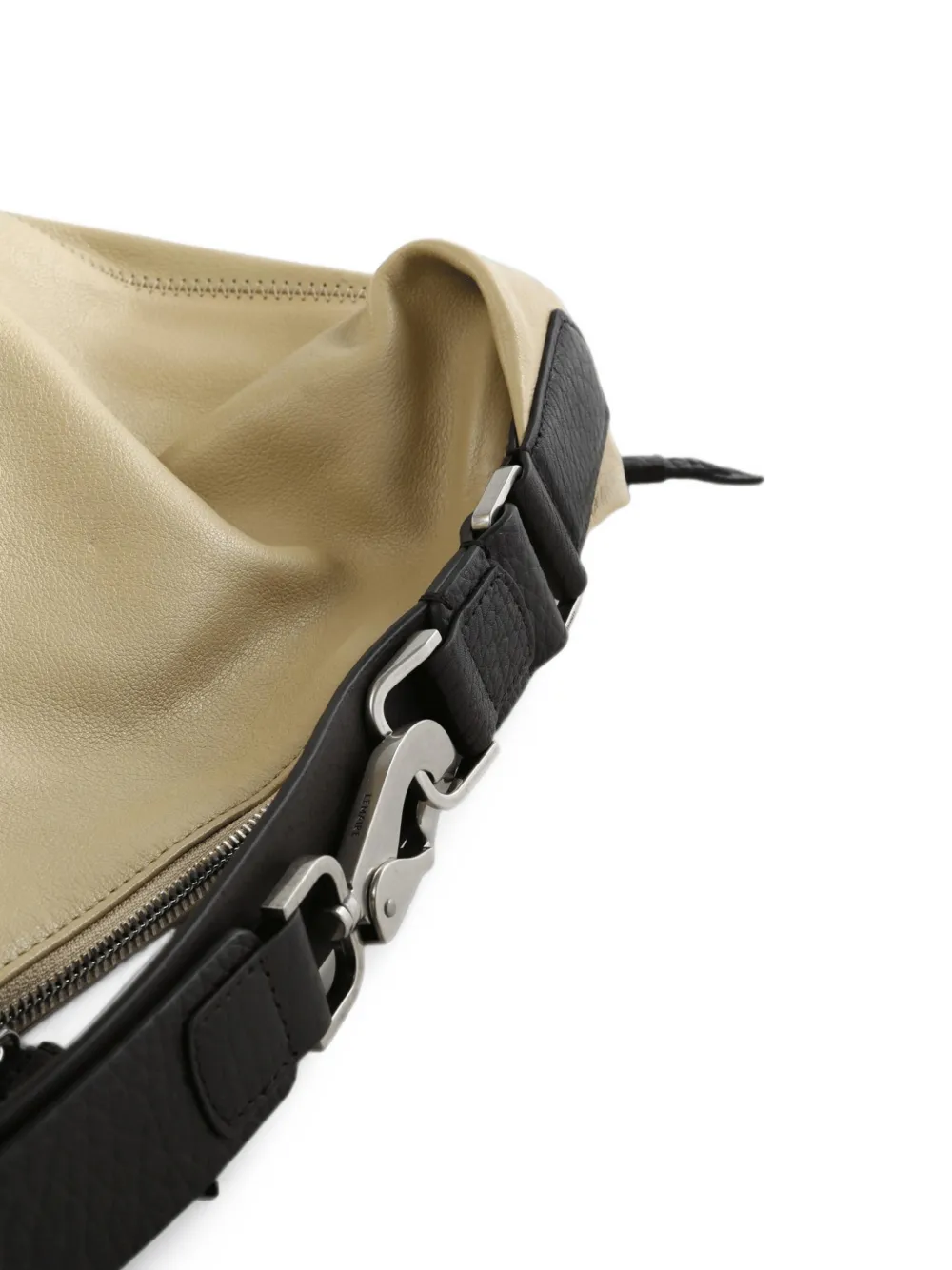 LEMAIRE Quiver Clip leather shoulder bag Beige