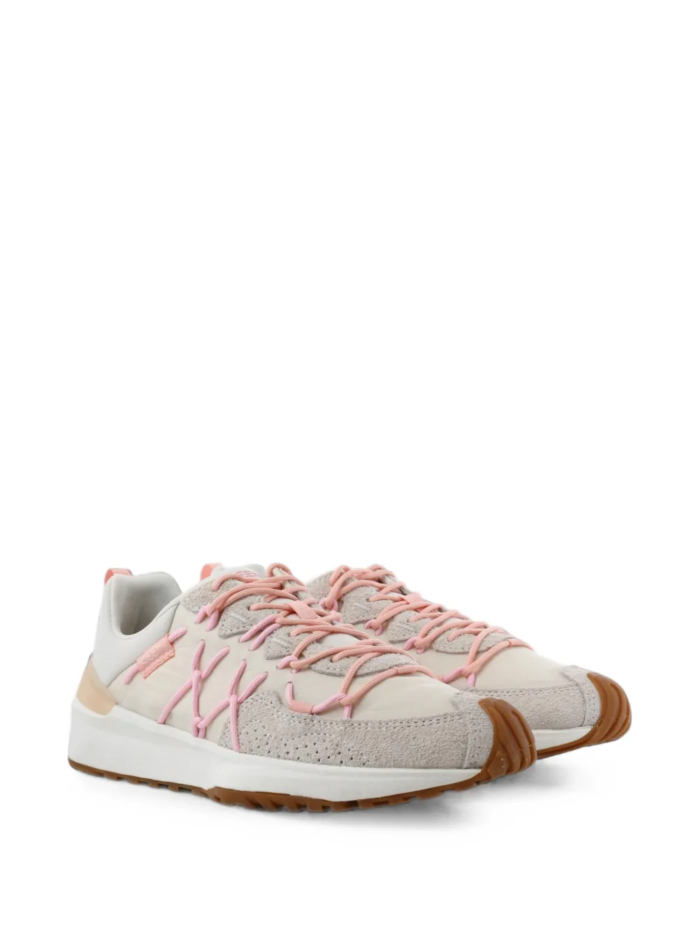KEEN FOOTWEAR UNEEK Trekker lace-up panelled sneakers Beige