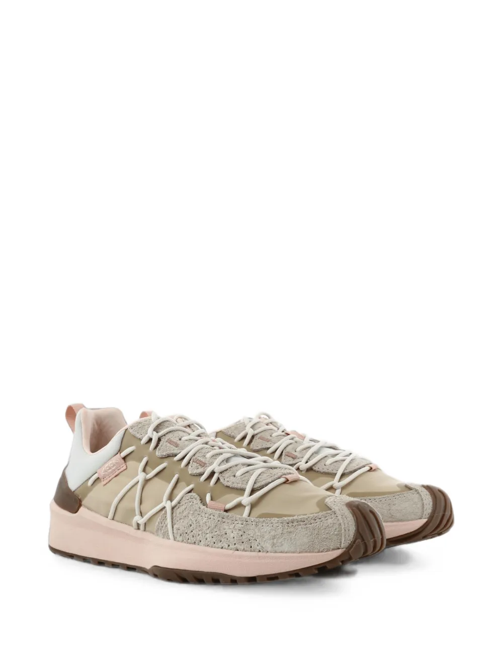 KEEN FOOTWEAR UNEEK Trekker panelled lace-up sneakers Beige