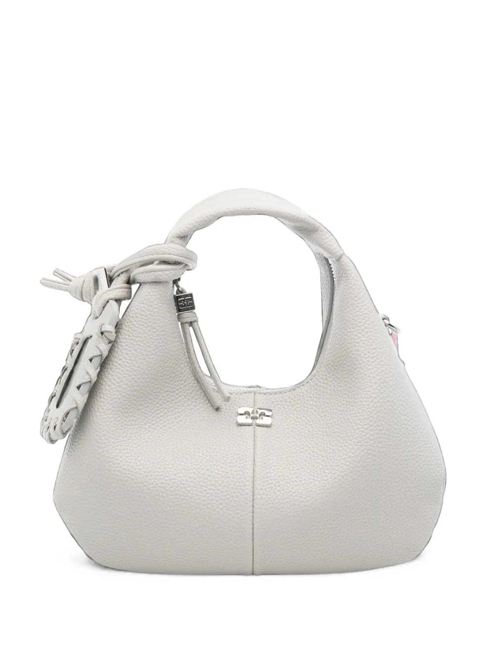GANNI Bou knotted leather tote bag · OS