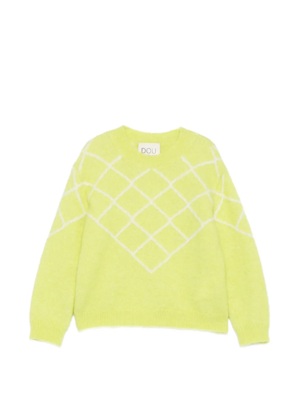 Douuod Kids pull à motif grille - Vert Douuod Kids pull à motif grille - Vert