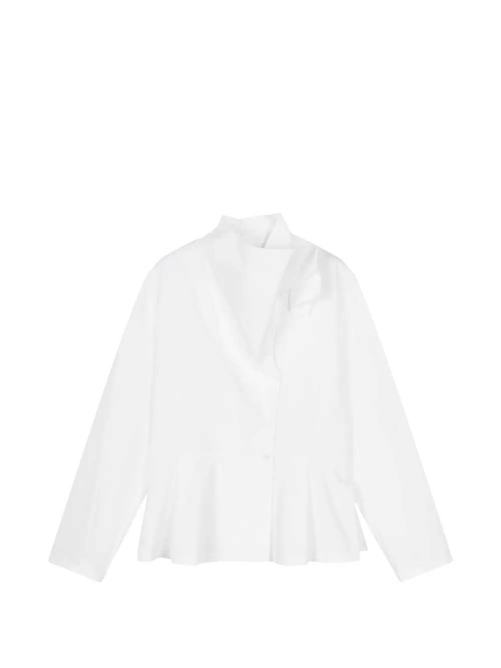 Less X-silhouette Wrap-collar Shirt In White