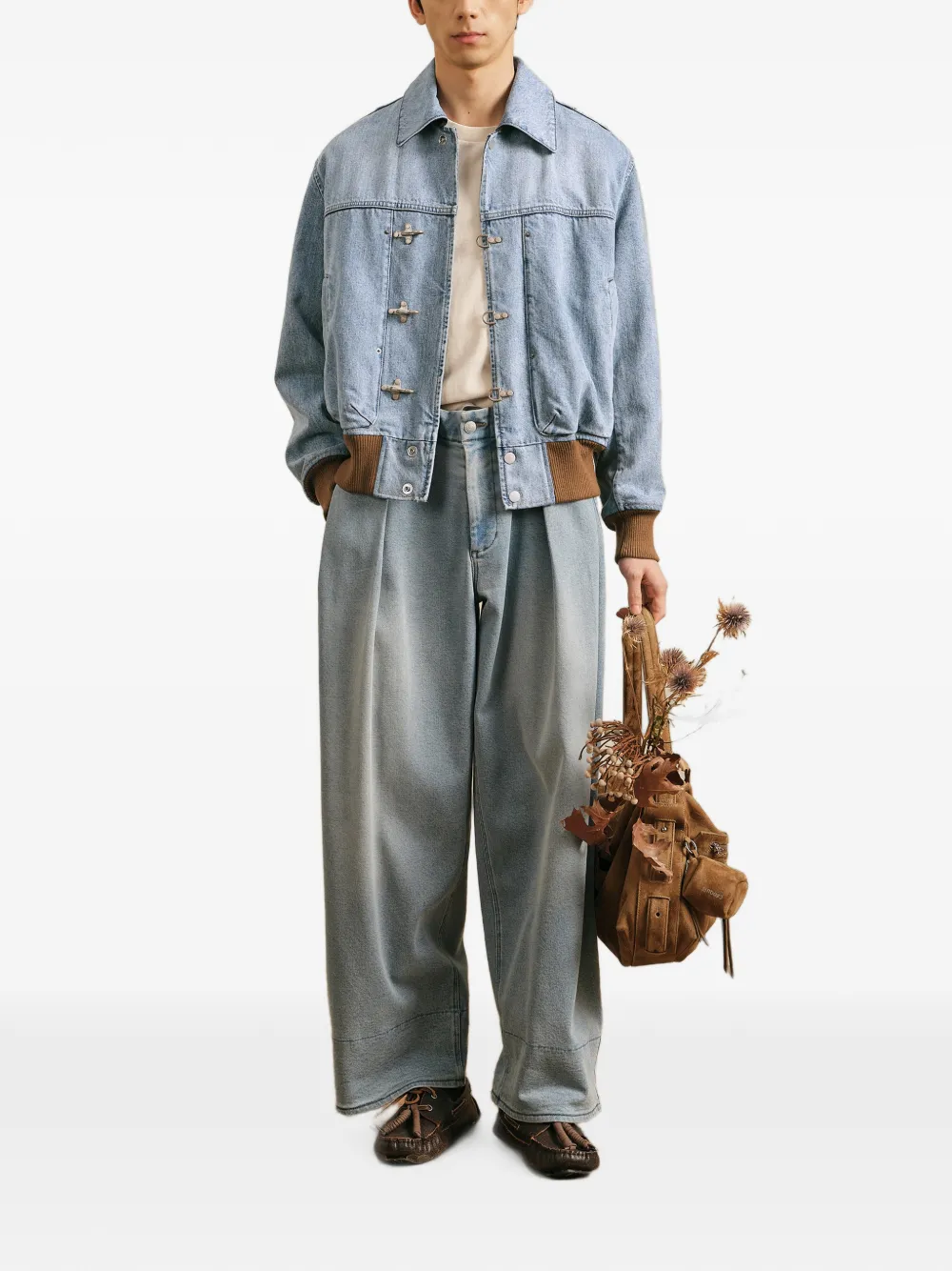 CROQUIS Denim jack met karabijnsluiting Blauw