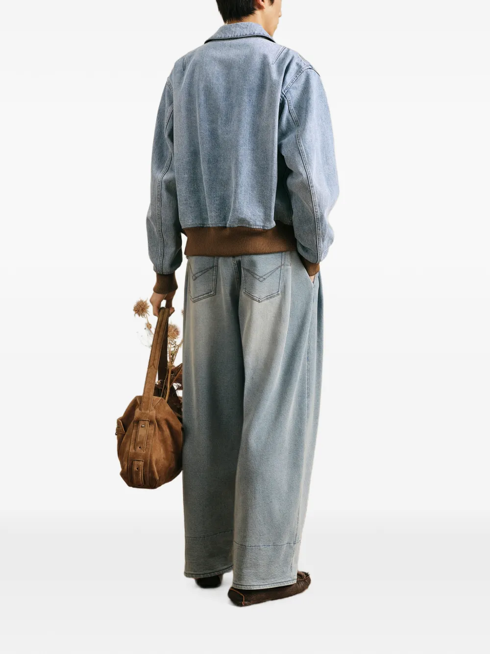 CROQUIS Denim jack met karabijnsluiting Blauw