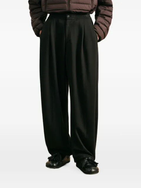 CROQUIS pleated knit trousers