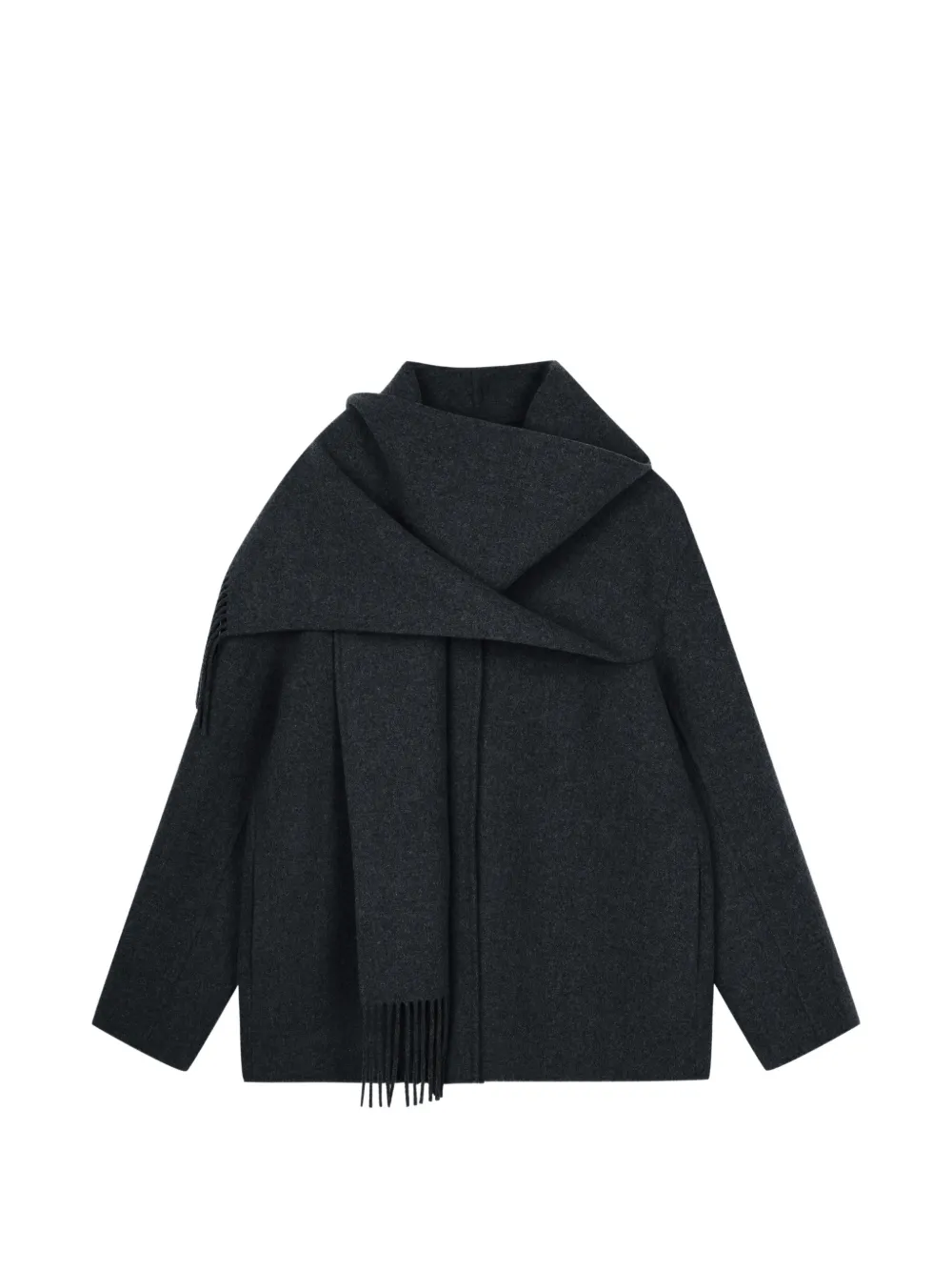 JNBY fringed cropped coat