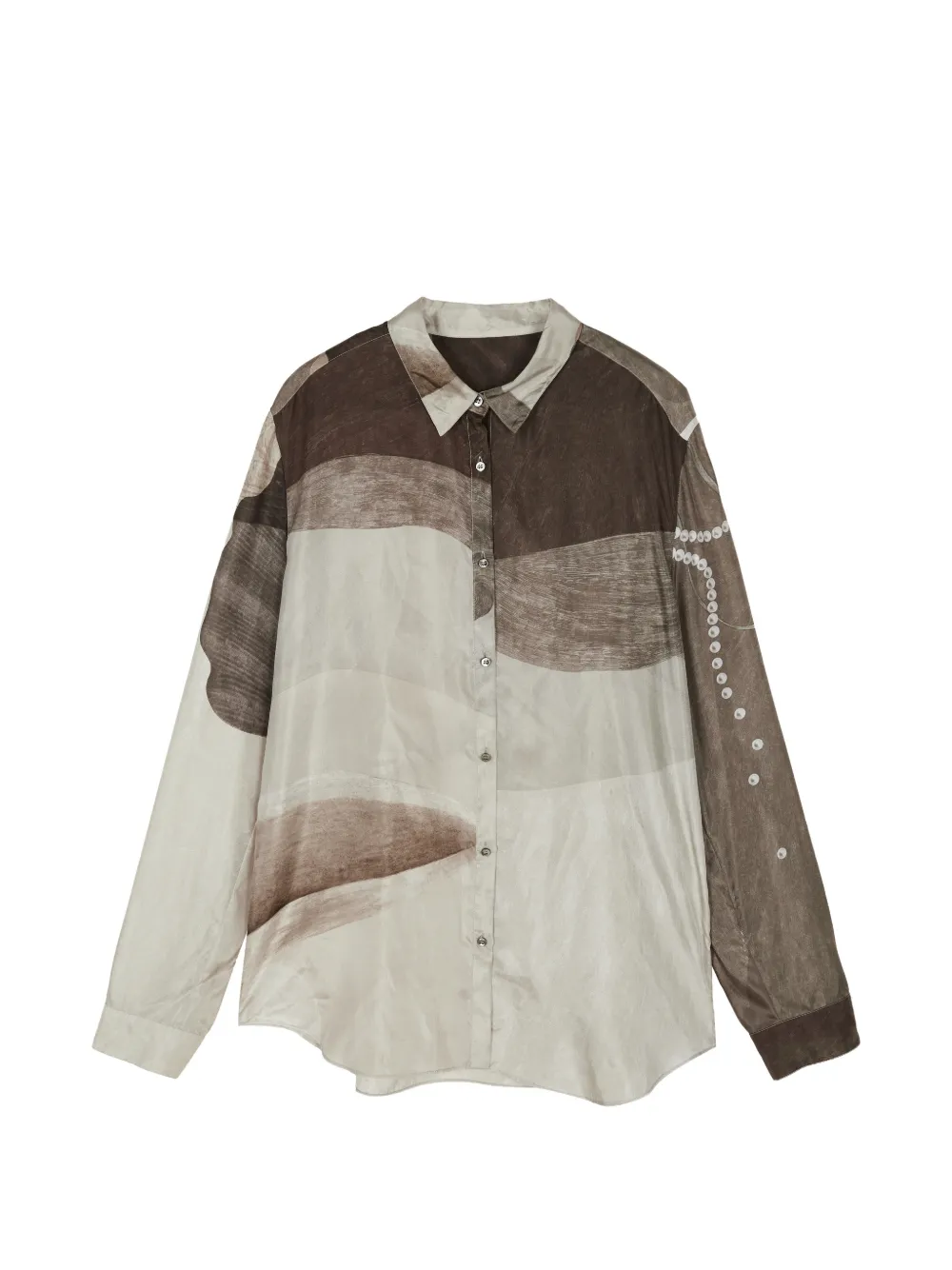 JNBY pearl-print silk shirt