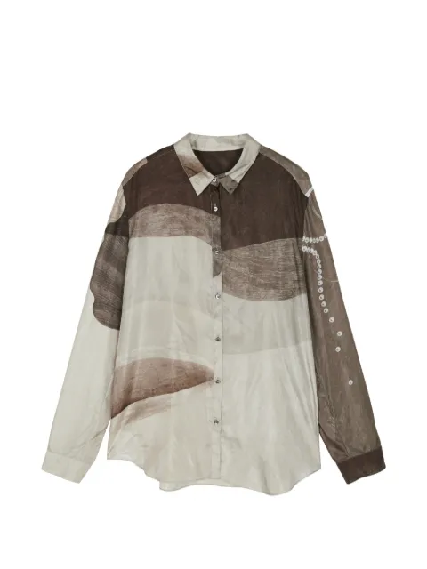 JNBY camisa de seda con perlas estampadas