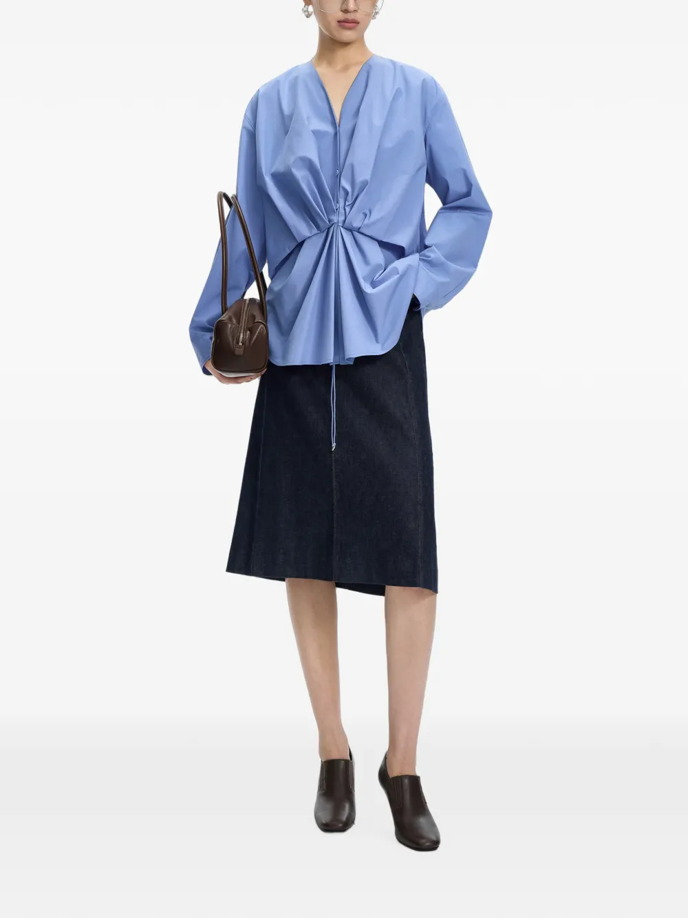 JNBY A-line denim skirt Blauw
