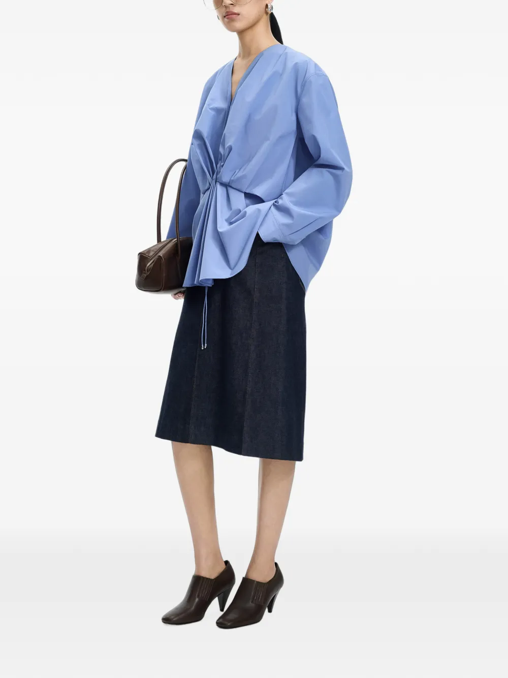 JNBY A-line denim skirt Blauw