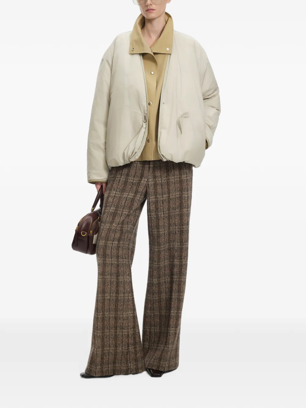 JNBY Donsjack met diagonale sluitingsbies Beige