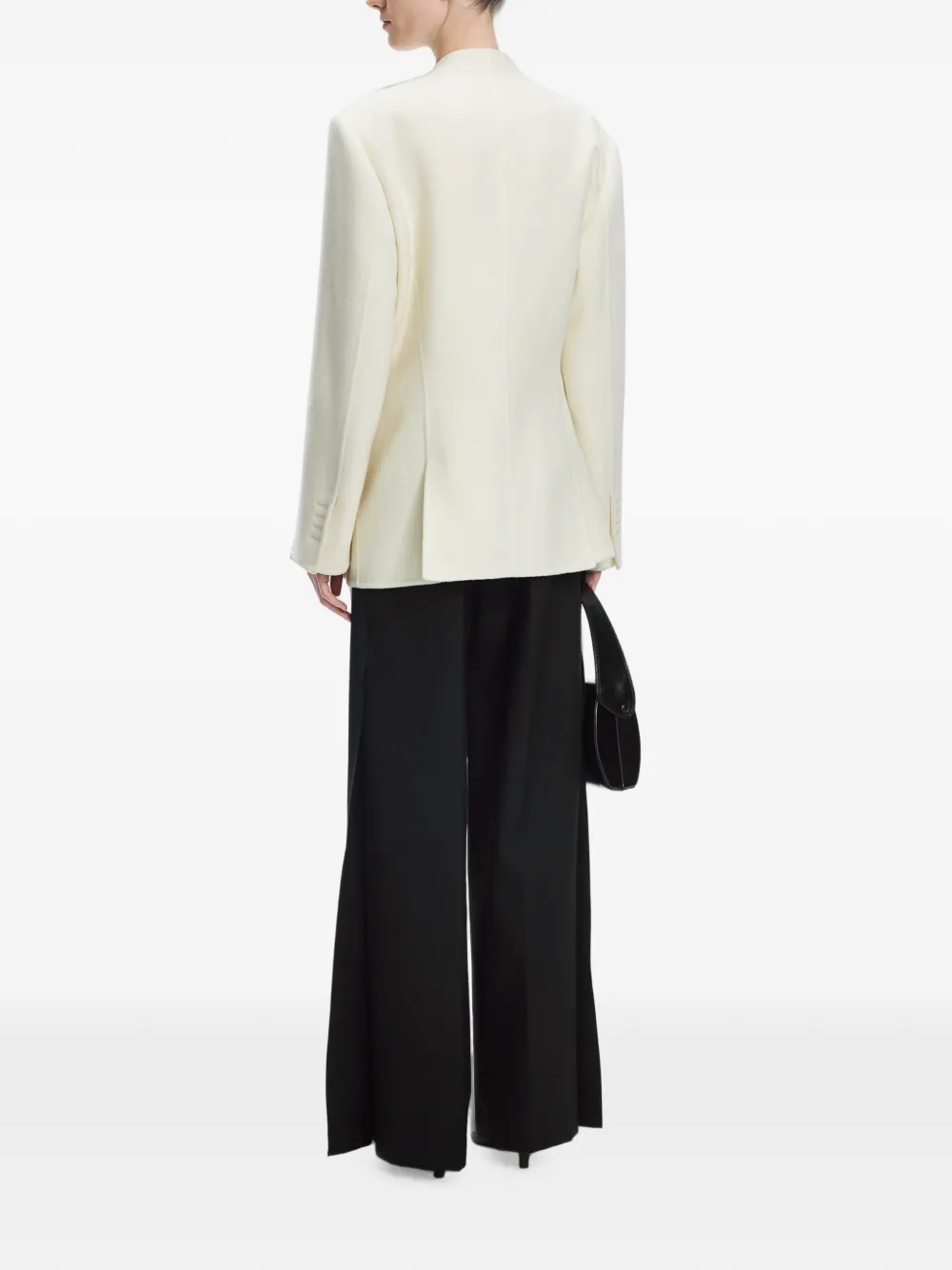 JNBY Kraagloze blazer met gelaagde zoom Beige