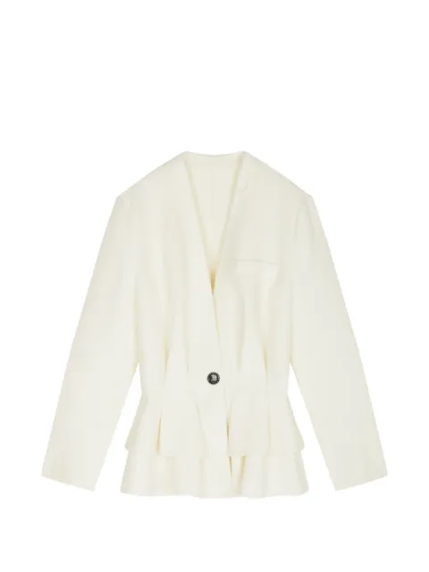 JNBY collarless tiered-hem blazer