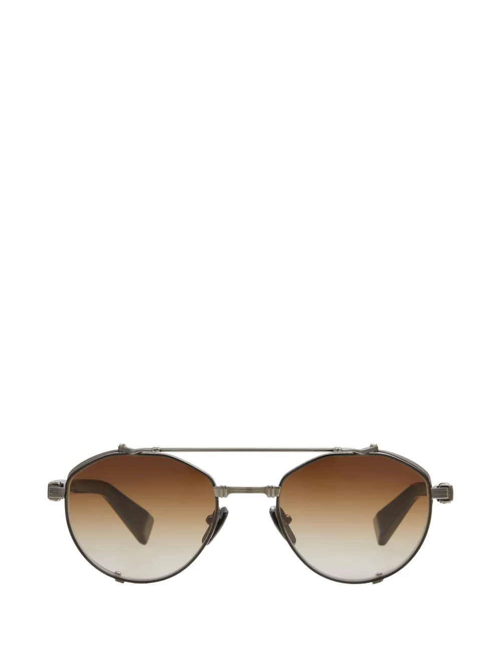 Balmain Eyewear Brigade IV Sonnenbrille mit geometrischem Gestell - Grau