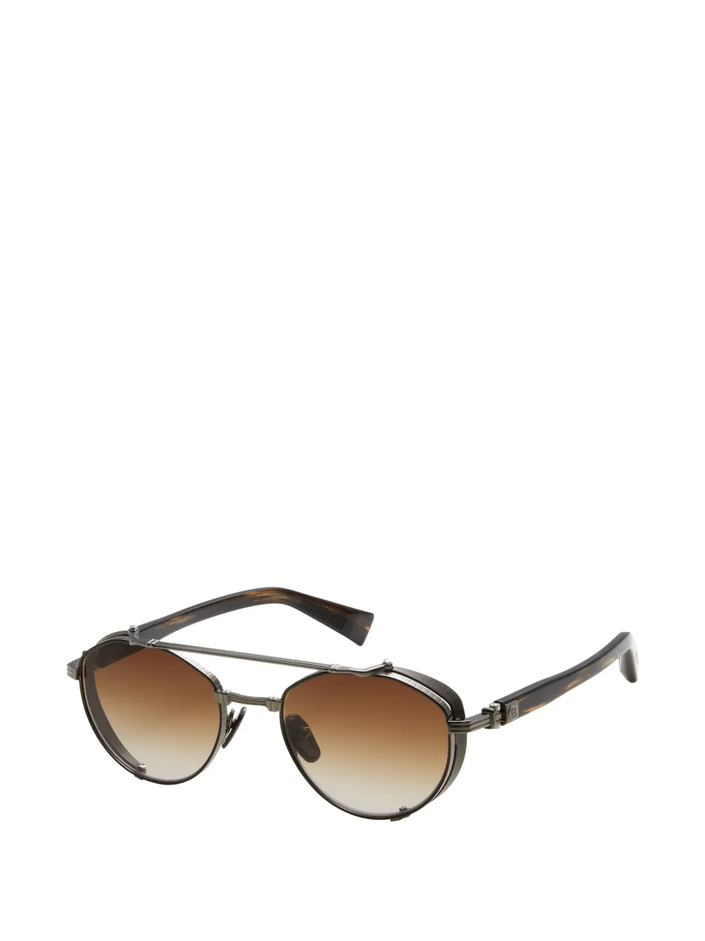 Balmain Eyewear Brigade IV zonnebril met geometrisch montuur Grijs