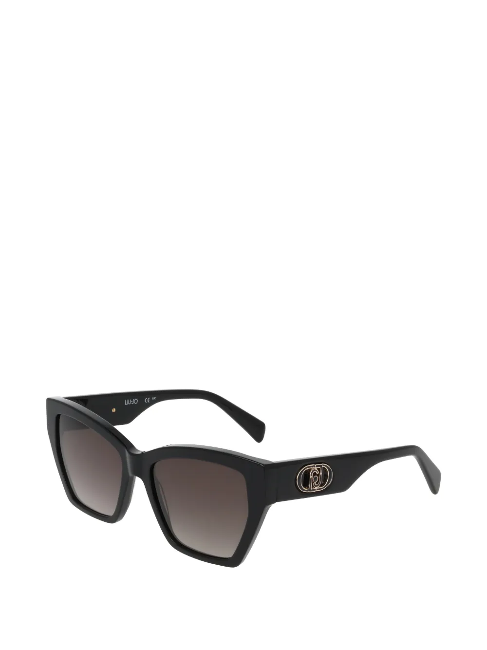 LIU JO logo-plaque cat-eye sunglasses Zwart