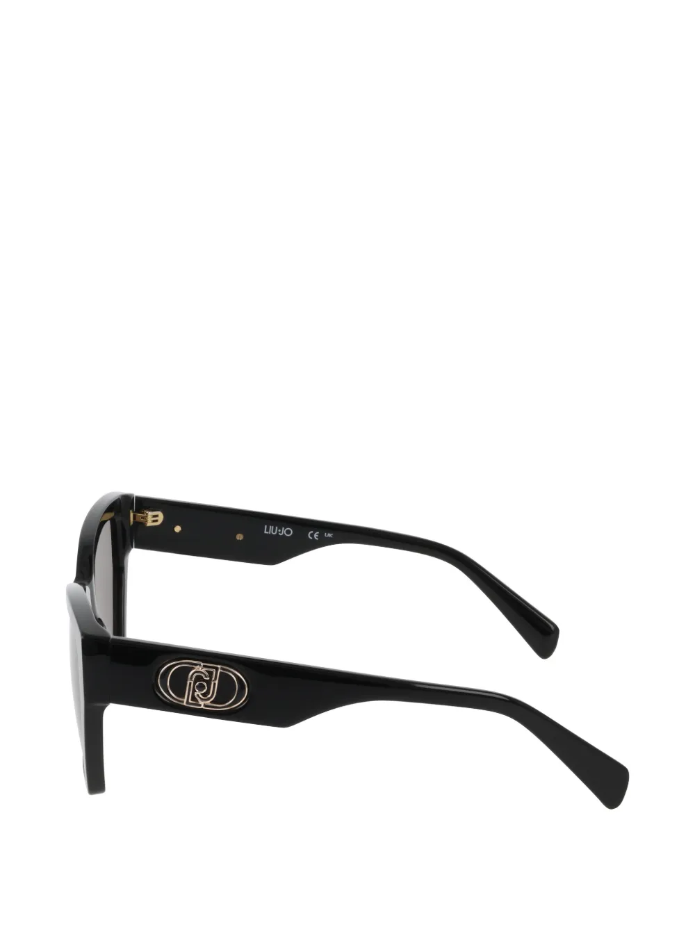 LIU JO logo-plaque cat-eye sunglasses Zwart