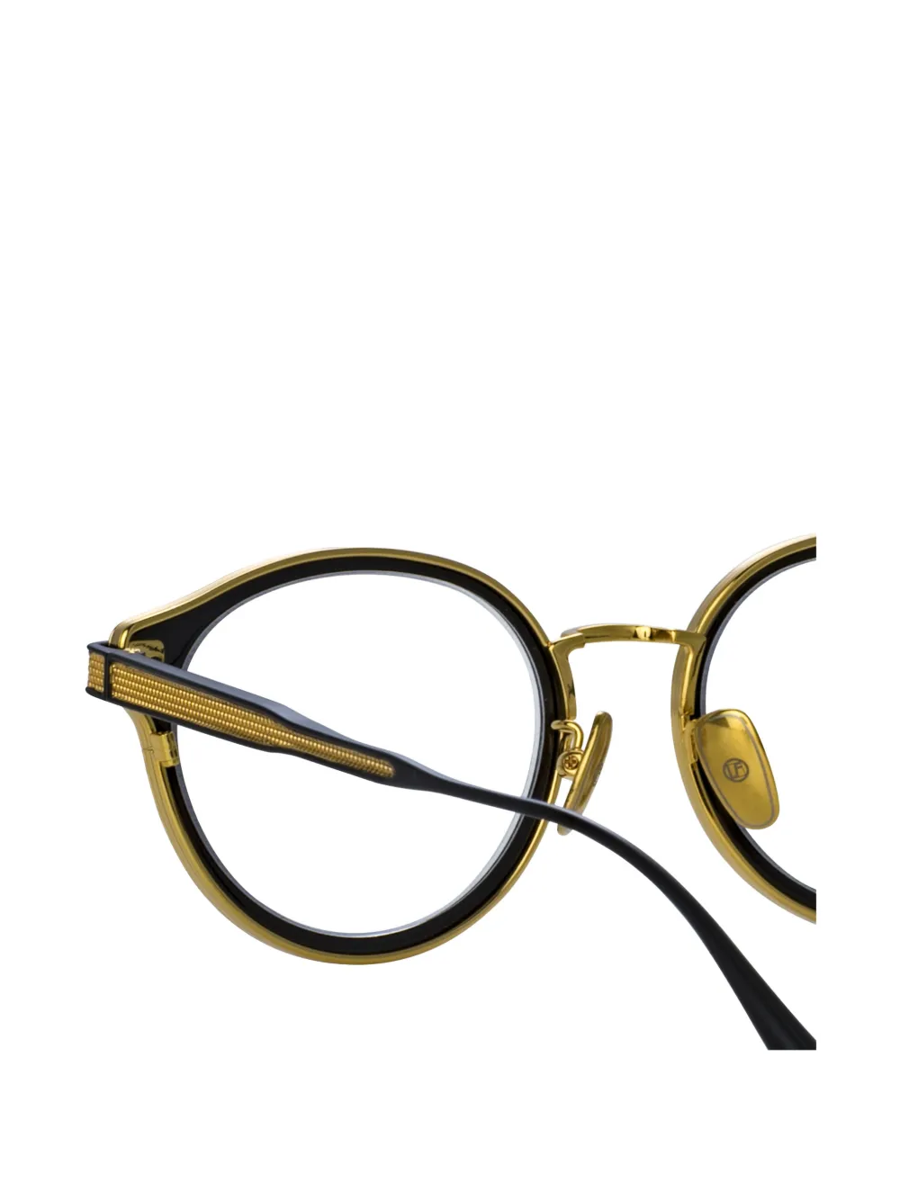 Linda Farrow Anthony 22kt gouden bril met rond montuur