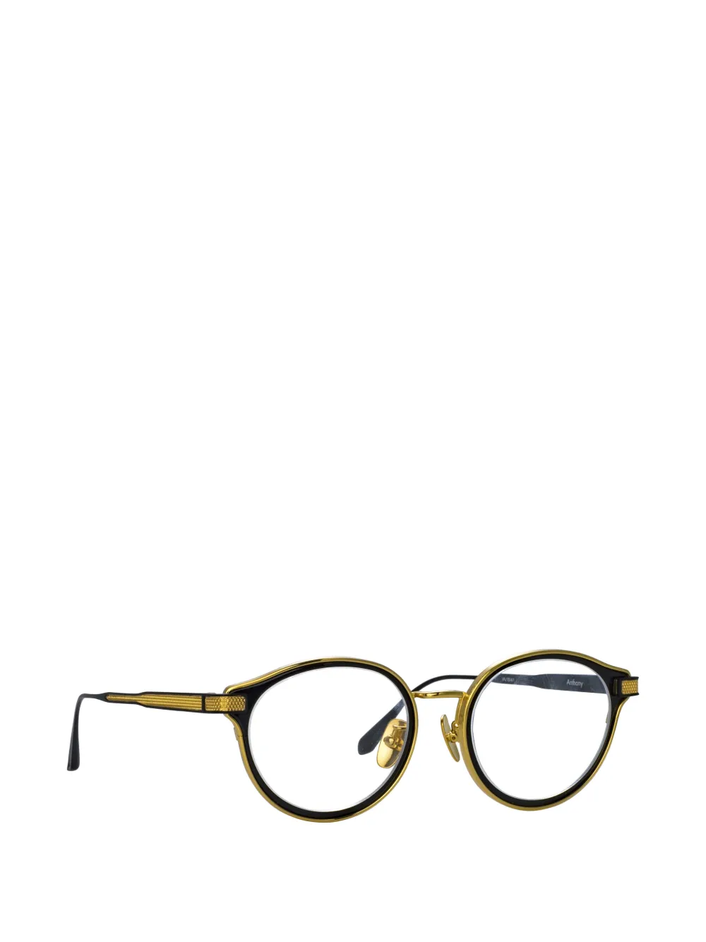 Linda Farrow Anthony 22kt gouden bril met rond montuur