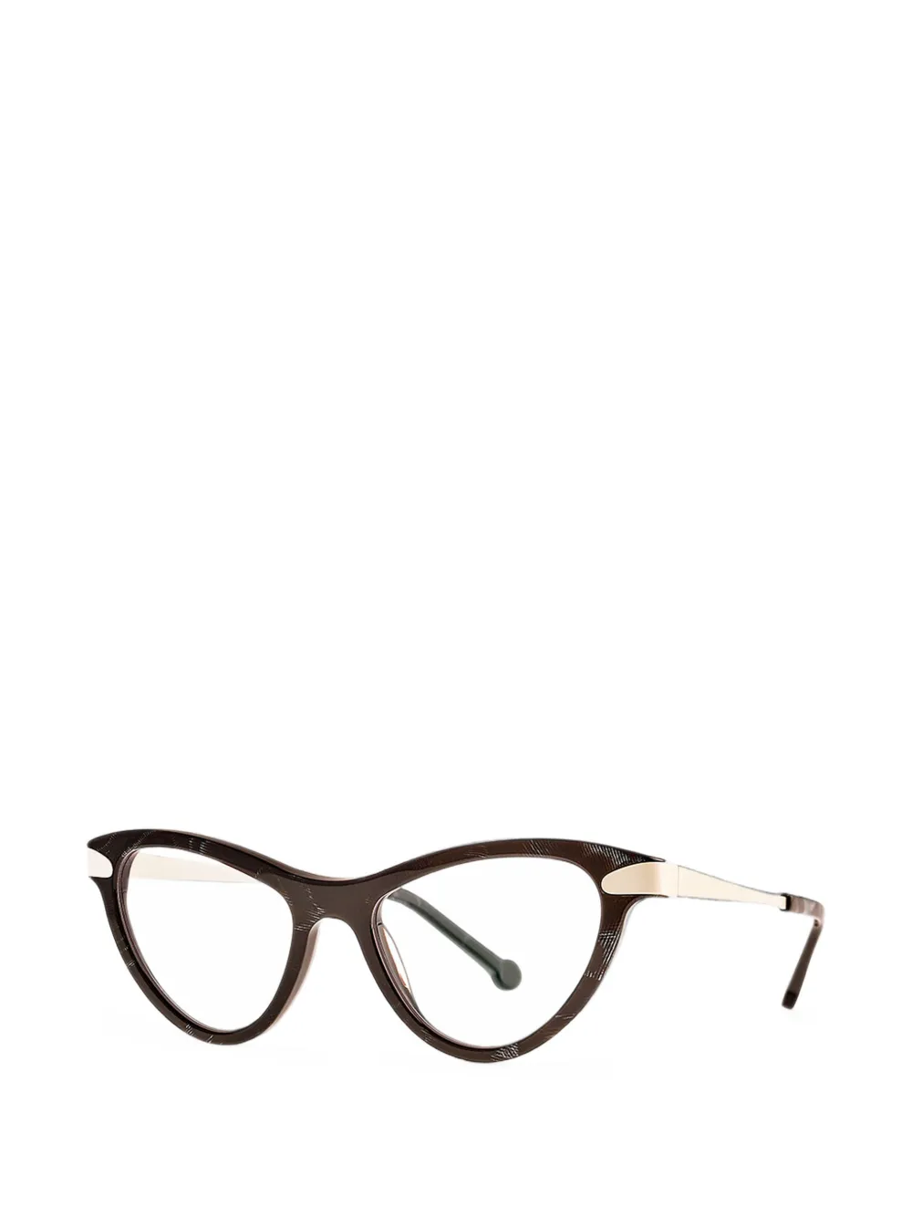 Theo Eyewear lunettes de vue Twosome 2 à monture papillon - Marron Theo Eyewear lunettes de vue Twosome 2 à monture papillon - Marron