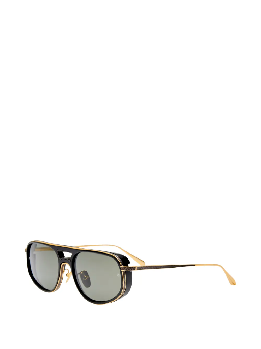 Linda Farrow Calder geometric-frame sunglasses Zwart