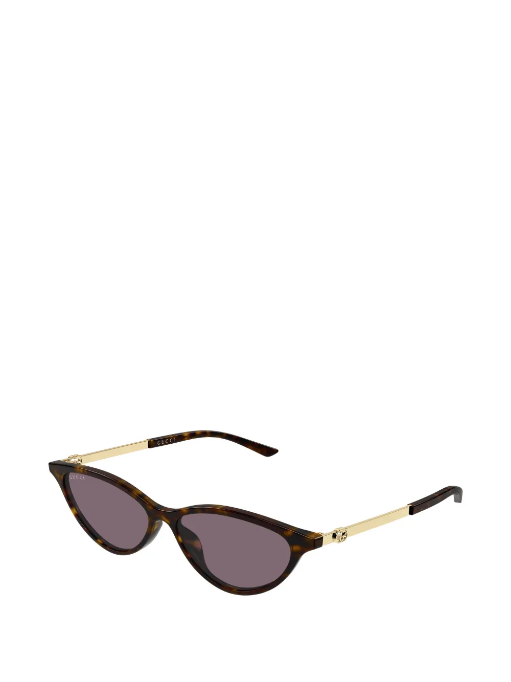 Gucci Eyewear Zonnebril met schildpadschild-design Bruin